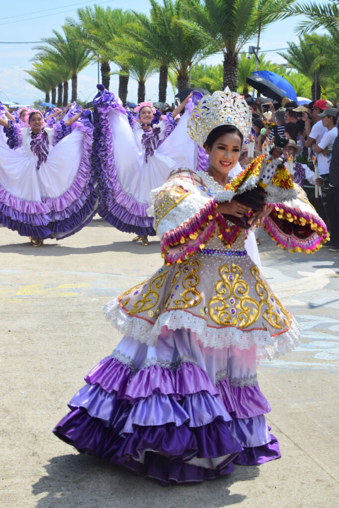 The annual Sinulog Festival at Cebu City; the effort in the dancing is matched by the intricacy and vibrancy of the costumes.