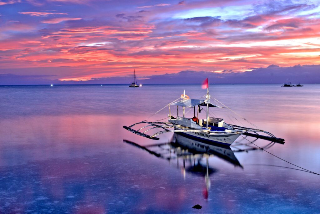 moalboal at sunset